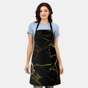 Tablier Luxe Black and Gold Marble