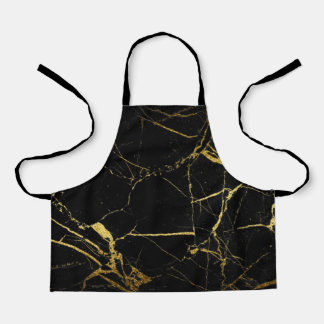Tablier Luxe Black and Gold Marble