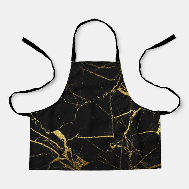 Tablier Luxe Black and Gold Marble (Recto)