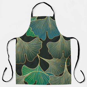 Tablier Luxueux or Ginkgo, art vintage.