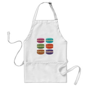 Tablier macarons arc-en-ciel