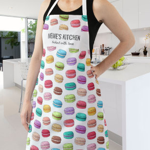Tablier Macarons colorés Baker Chef mème de cuisine sur
