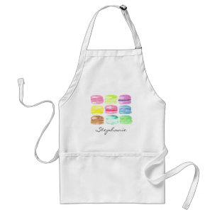 Tablier Macaroon Personnalisé Aquarelle Mignon
