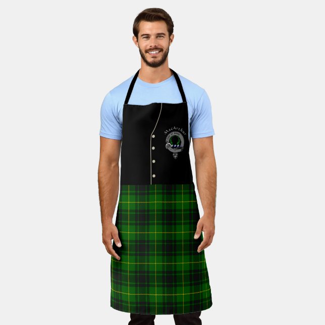 Tablier MacArthur Clan Badge & Tartan Kilt Apron (Porté)