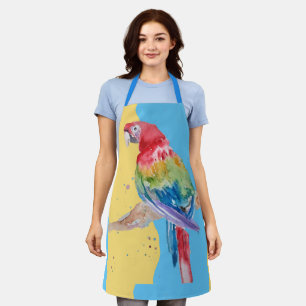 Tablier Macaws Macaw Parrot Tropical Colorful Art Apron