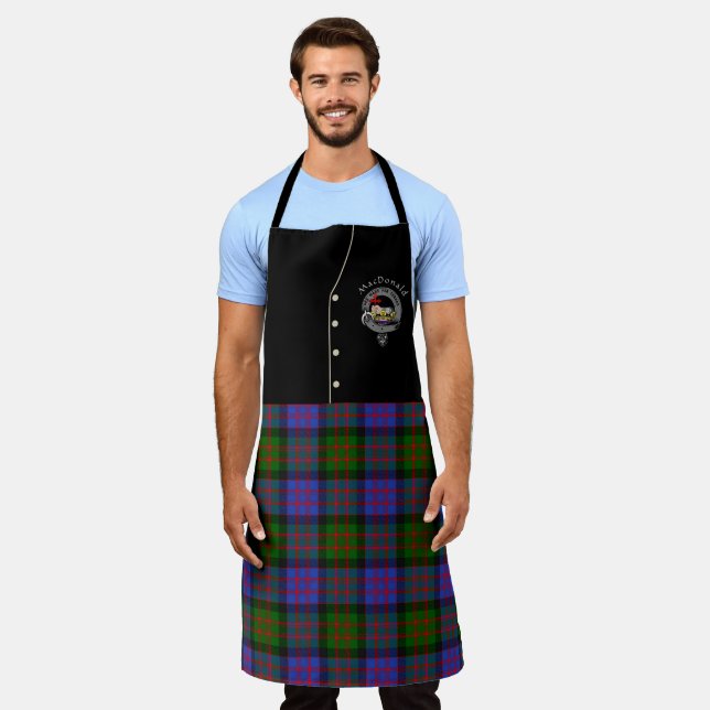 Tablier MacDonald Clan Badge & Tartan Kilt Apron (Porté)
