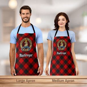 Tablier MacGregor Crest sur Rob Roy Tartan Apron
