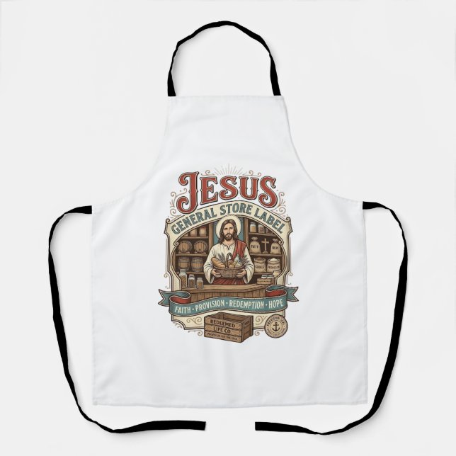 Tablier Magasin Général Jésus Étiquette Magasin Général Jé (Recto)