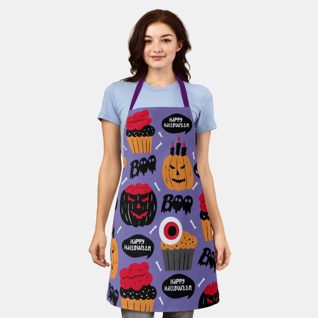 Tablier Magasiner Halloween Cupcakes Aprons, Halloween Bak (Porté)