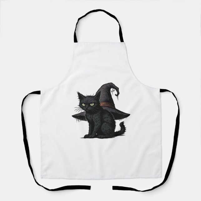 Tablier Magic Halloween Chat classique T-shirt (Recto)