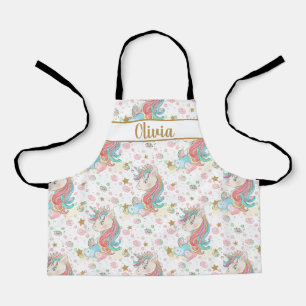 Tablier Magique Unicorn Gold Parties scintillant Stars Per