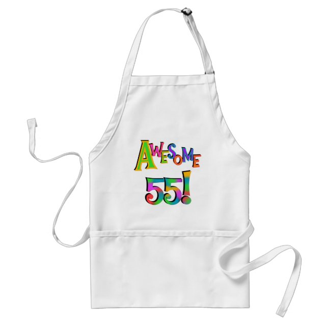Tablier Magnifique 55 T-shirts et cadeaux d'anniversaire (Devant)