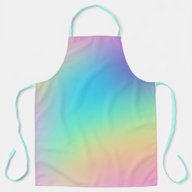 Tablier Magnifique Pastel Prismatique Gradient Arc-En-Ciel (Recto)