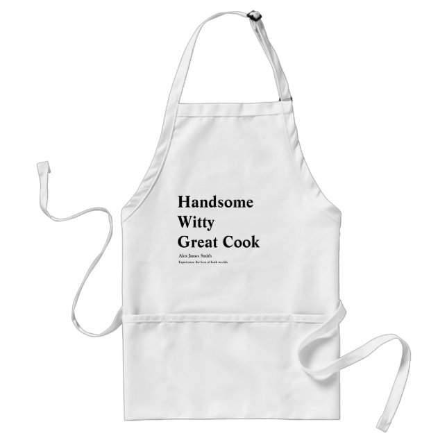 Tablier Magnifique, Witty, Grand Cuisinier (Devant)