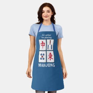 Tablier Mahjong Jeu Tiles Design Apron