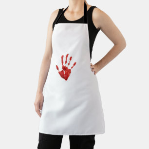 Tablier Main de Halloween effrayante rouge (Style n° 3)