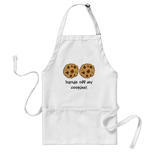 Tablier Mains outre de mes biscuits ! Gâteaux aux pépites (Devant)