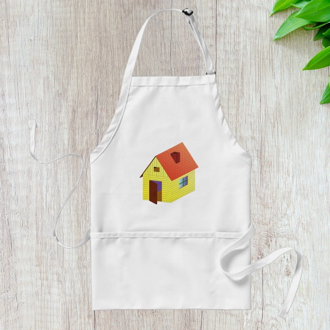 Tablier Maison à granges jaunes (Créateur téléchargé)