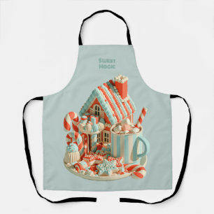 Tablier Maison de bonbons 3D Pastel Magie Sucrée