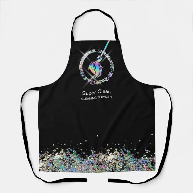 Tablier Maison de nettoyage domestique Holographe d'étince (Recto)