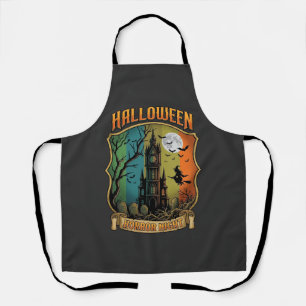 Tablier Maison Hantée Halloween Horreur Sorcière Pleine Lu