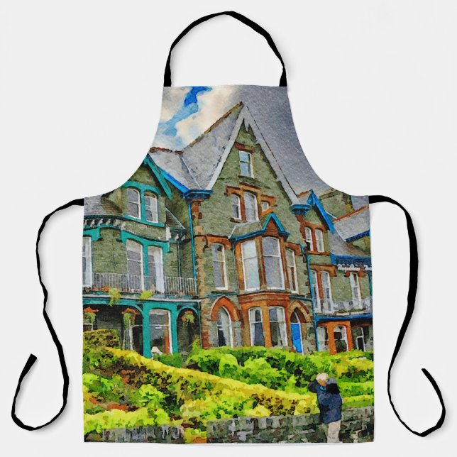 Tablier Maison victorienne à Keswick peinte en aquarelle (Recto)
