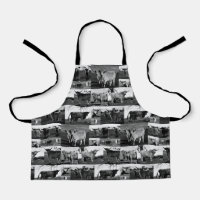 Majesté monochrome : un collage de photos de vache