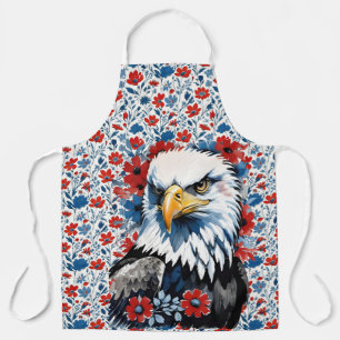 Tablier Majestic American Bald Eagle Floral