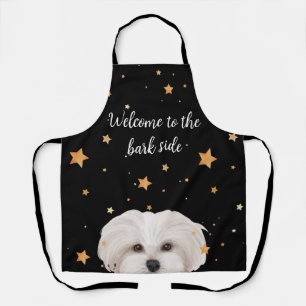 Tablier Maltipoo Apron Bienvenue au chien drôle du côté de