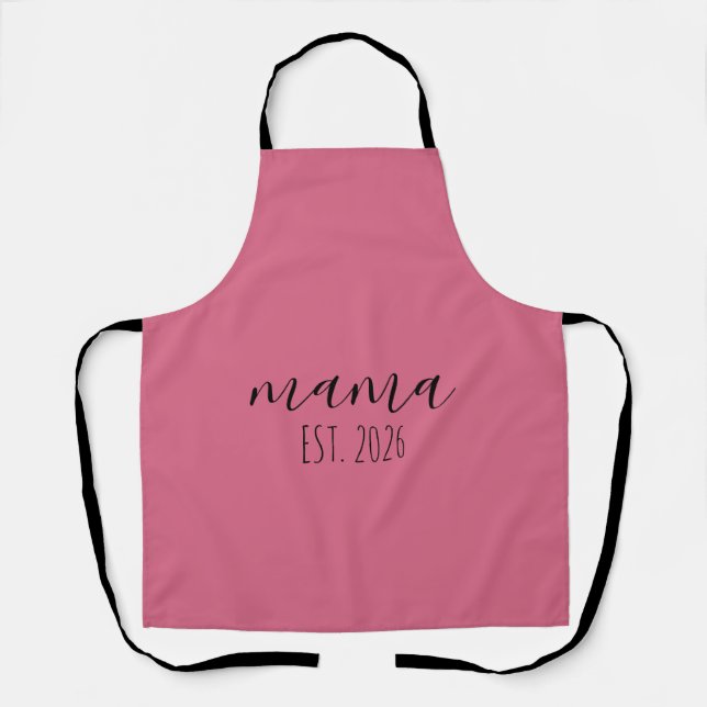 Tablier Mama Est. 2026 Mom To Be Minimalist Personalized  (Recto)