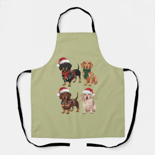 Tablier Maman de chien de Noël teckel Amateur Cadeau de No