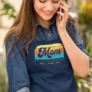 Tablier Maman de Filles Retro Blue