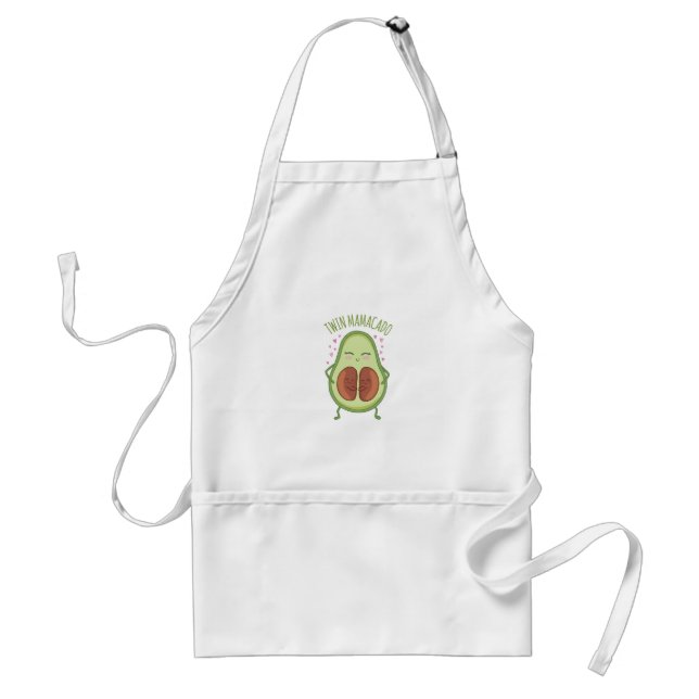 Tablier Maman enceinte mignonne Avocado (Devant)