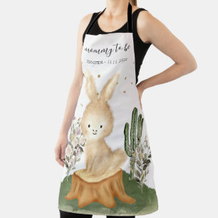 Tablier Maman future mignonne lapin bunny aquarelle