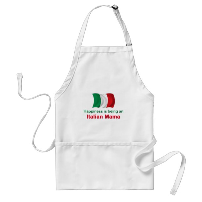 Tablier Maman italienne heureuse (Devant)