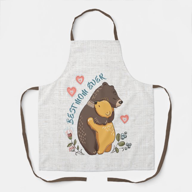Tablier Maman tablier, cadeau de jour mère, Meilleure mama (Recto)