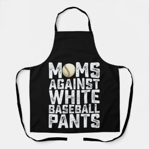 Tablier Mamans contre les pantalons de baseball blancs pou