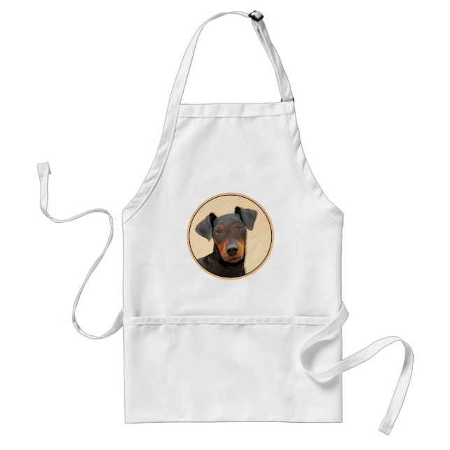 Tablier Manchester Terrier Peinture Art animal original (Devant)