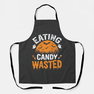 Tablier Manger des bonbons gâché Halloween Design_1