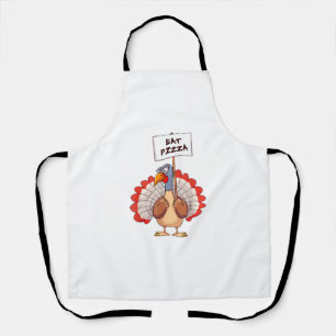 Tablier Mangez Pizza Turquie Thanksgiving Adulte Vegan Amu