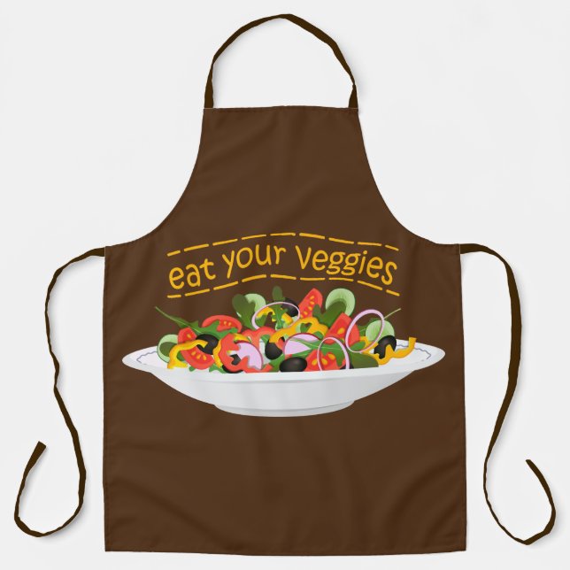Tablier Mangez vos Légumes Citer salade fraîche mélange bo (Recto)