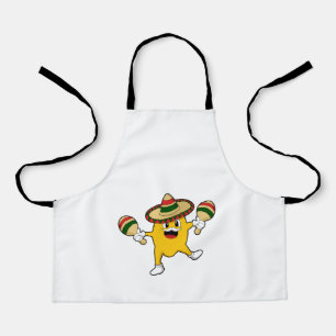 Tablier Mango comme musicien avec Maraca