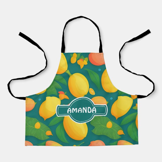 Tablier Mango Rainbow coloré Motif personnalisé (Recto)