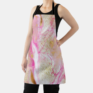 Tablier Marble Pink Black Gold