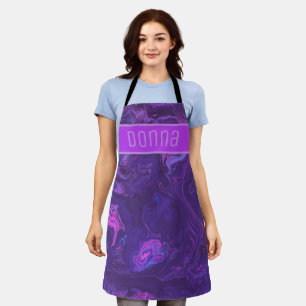 Tablier Marbre violet moderne Abstrait