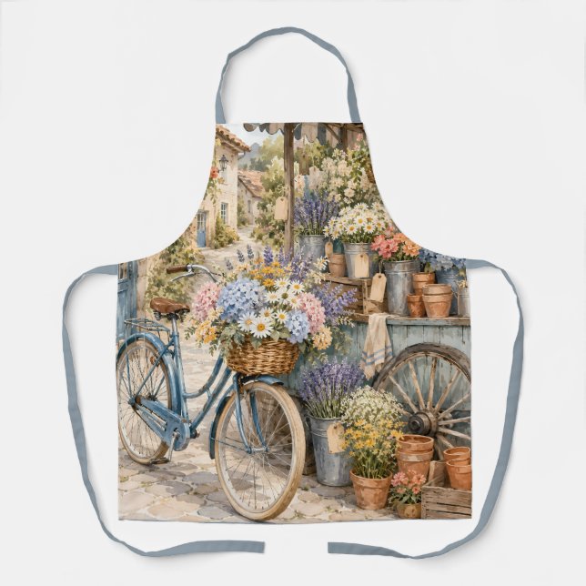 Tablier Marché de fleurs Bloomcore avec bicyclette (Recto)