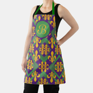 Tablier Mardi gras fleur di Lis personnalisé