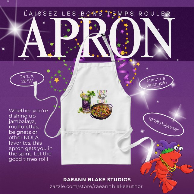 Tablier Mardi Gras Laissez les bons temps rouler (Créateur téléchargé)