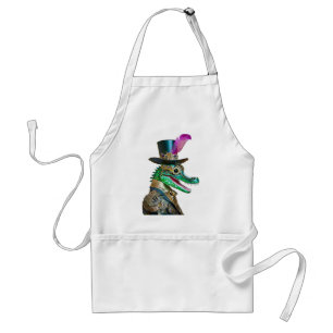 Tablier Mardi Gras Steampunk Party Animal Alligator