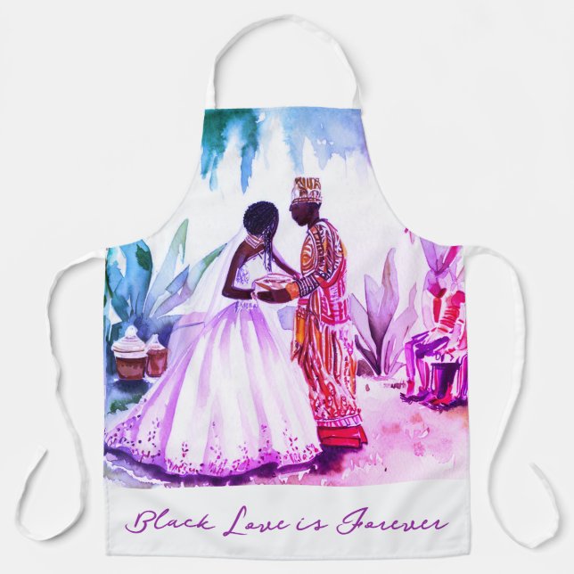 Tablier Mariage afro-américain (Recto)